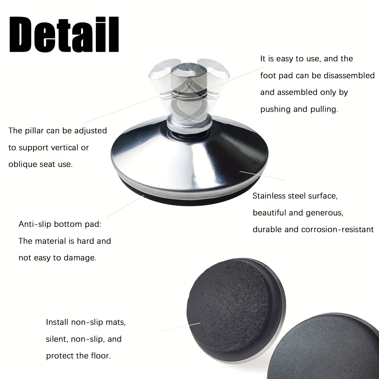Office Chair Casters with Self-Adhesive Pads (6 pcs)-3